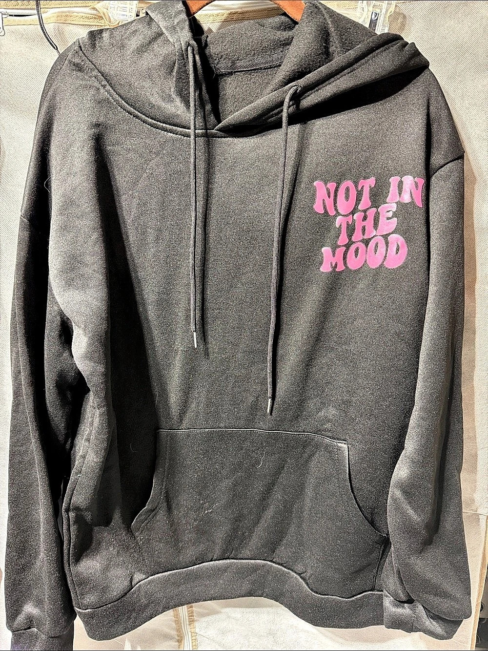 Graphic Hoodie in Black & Pink Like New